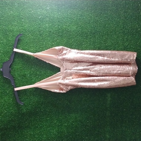 Revolve about us rose gold mini dress sequin - Picture 5 of 5